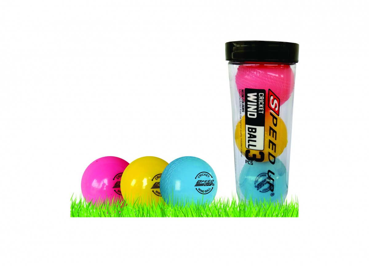 Speed Up Cricket Wind Ball Pack Of 3,  10Y+ (Multicolor)